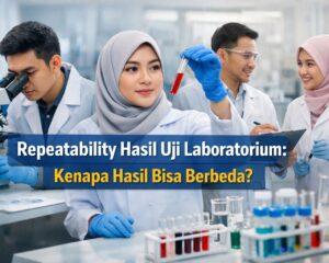 Repeatability hasil uji laboratorium yang menunjukkan perbedaan hasil pengukuran