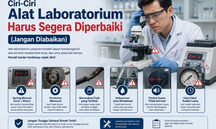 Alat laboratorium menunjukkan error saat digunakan