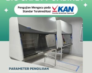 Proses kalibrasi Bio Safety Cabinet menggunakan alat ukur airflow