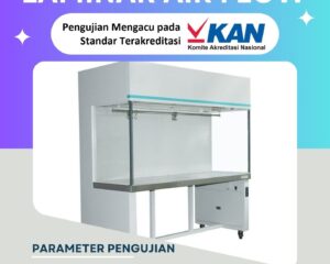 Proses kalibrasi laminar air flow menggunakan alat ukur airflow