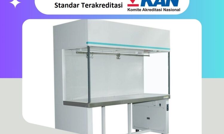 Proses kalibrasi laminar air flow menggunakan alat ukur airflow
