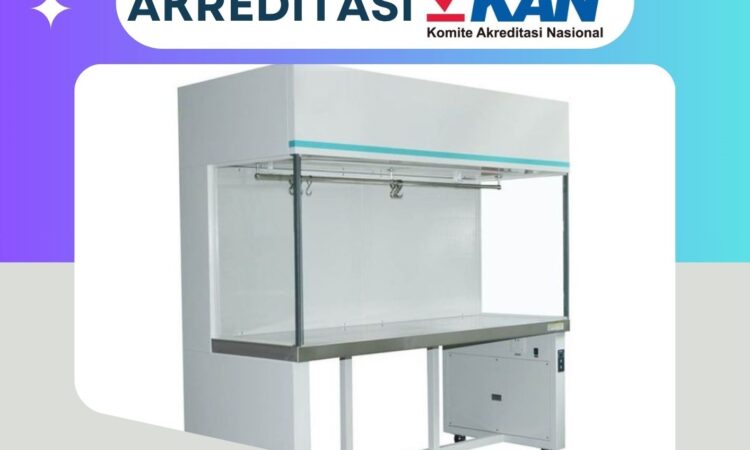 Proses kalibrasi laminar air flow menggunakan alat ukur airflow