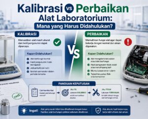 Proses kalibrasi alat laboratorium menggunakan standar