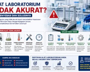 Alat laboratorium menunjukkan hasil pengukuran tidak akurat
