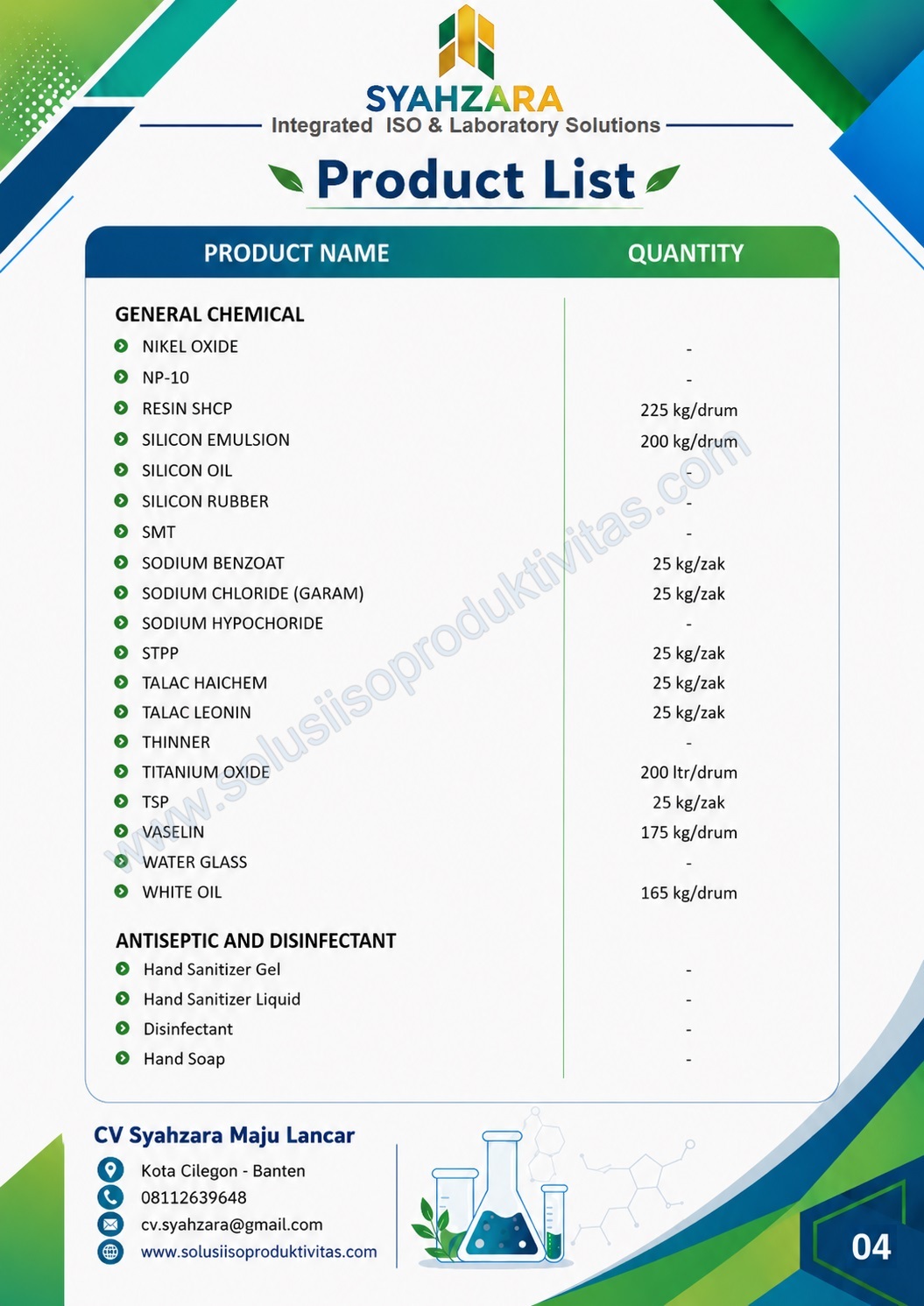 Supplier bahan kimia industri untuk perusahaan dan manufaktur