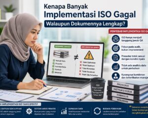 Implementasi ISO perusahaan yang gagal karena hanya fokus pada dokumen tanpa menjalankan sistem manajemen secara efektif