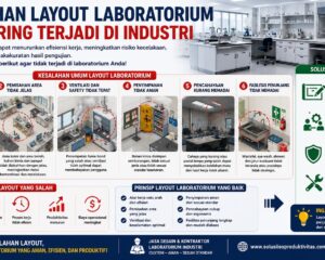 Layout laboratorium industri dengan penempatan alat yang teratur